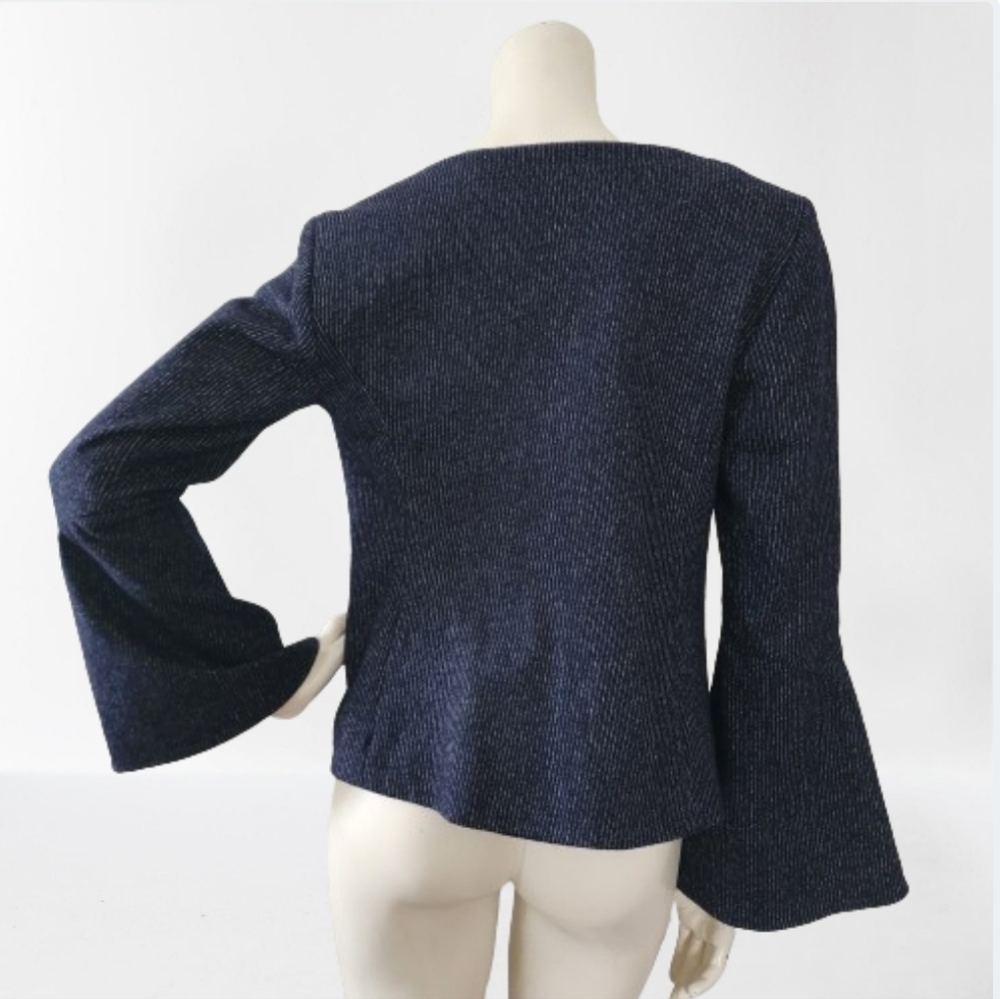 Cartonnier Anthropologie Jacket Womens 2 Navy Stripe Blazer - Picture 4 of 9